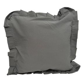 Декоративная наволочка SoundSleep Stonewash Dark Gray 45х45 см с рюшами (94331950)