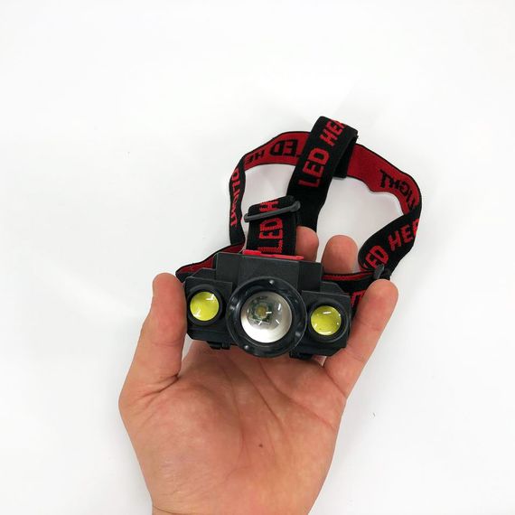 Фонарь налобный Bailong BL-1805 COB XPE аккумуляторный, фонарь на голову для рыбалки, надежный налобный | Зображення 6