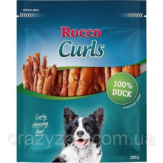 Ласощі для собак Rocco Curls з качкою 200 г 646581 ЦІНА ЗА 1 КГ