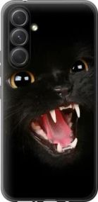 Чехол на Samsung Galaxy A54 A546E Чёрная кошка из силикона FCh_048875