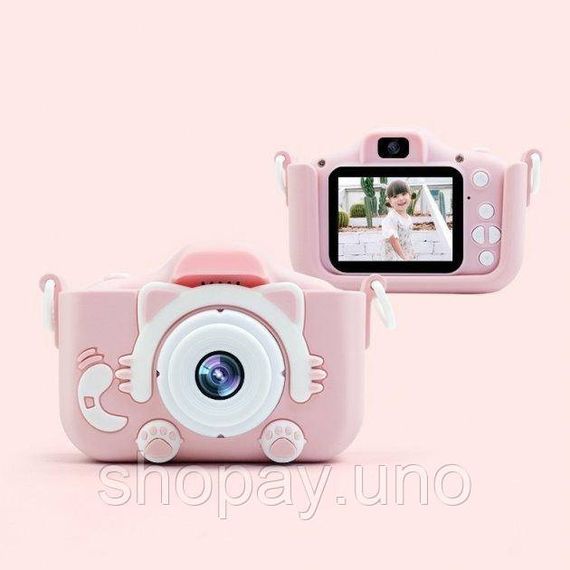 Противоударный цифровой детский фотоаппарат игрушка, видеокамера Котик Smart Kids Camera 3 Series | Зображення 1