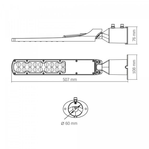LED ліхтар вуличний VIDEX 50W IP65 5000Lm 5000K, захист від води та пилу (VL-SLE18-0505) | Зображення 7