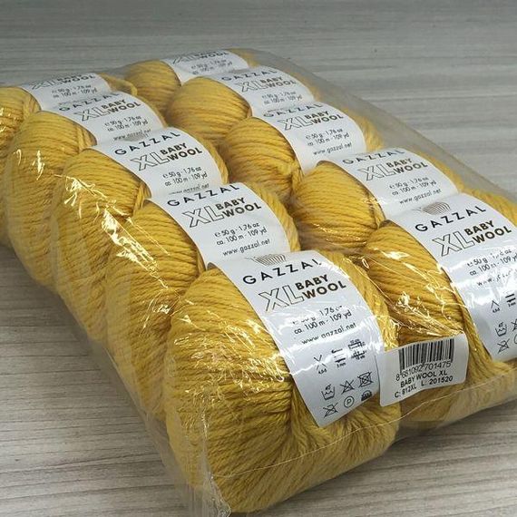 Пряжа Gazzal – Baby Wool XL колір 812 Жовтий | Зображення 3