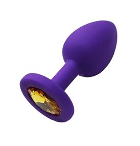 Силіконова анальна пробка із кристалом SKN KSIL-14S ( розмір S ) Sex Aura