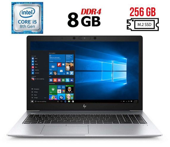 Ноутбук Б-класс HP EliteBook 840 G6 / 14" (1920x1080) IPS / Intel Core i5-8365U (4 (8) ядра по 1.6 - 4.1 GHz) / 8 GB DDR4 / 256 GB SSD M.2 / Intel UHD Graphics 620 / WebCam / Fingerprint б/у | Зображення 1