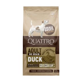 Сухий корм для собак дрібних порід з качкою Quattro Adult Duck Small Breed, 1.5 кг