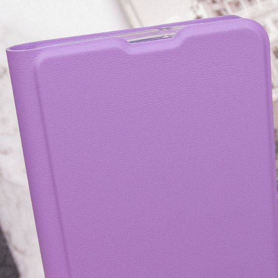 Шкіряний чохол-книжка GETMAN Elegant (PU) для Motorola Moto E40 Бузковий | Зображення 5