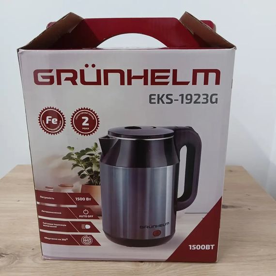 Електрочайник Grunhelm EKS-1923G 1.8 л сріблястий | Зображення 4
