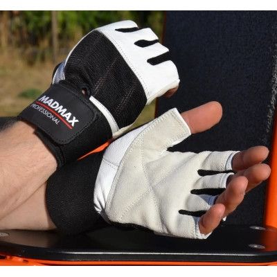 Перчатки для фитнеса MadMax MFG-269 Professional White S (MFG-269-White_S) | Зображення 5