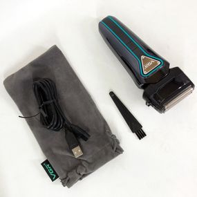 Електробритва портативна VGR V-333 шейвер для гоління бороди та вусів з акумулятором. Колір: чорний