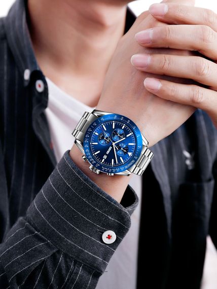 Skmei 9253SIBU Silver-Blue | Зображення 2