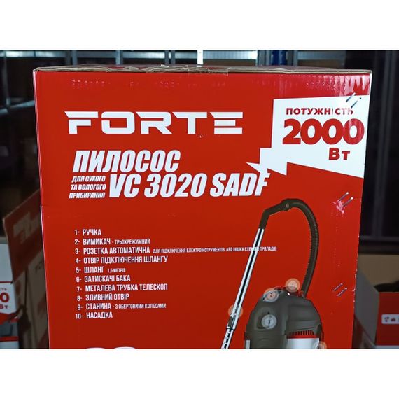 Промышленный пылесос Forte VC3020SADF | Зображення 7
