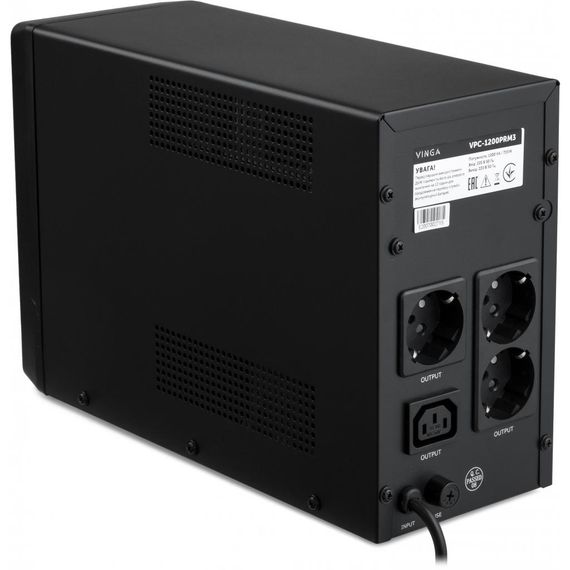 Пристрій безперебійного живлення Vinga LED 1200VA ( VPC-1200PRM3 ) (VPC-1200PRM3) | Зображення 2