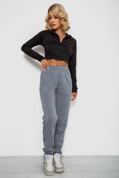 Спортивные штаны женские на флисе, цвет серый, 238R58641-2 | Зображення 1