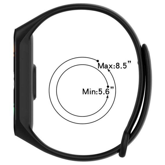 Силиконовый ремешок для Xiaomi Mi Band 7/6/5/4/3 Черный / Black | Зображення 1