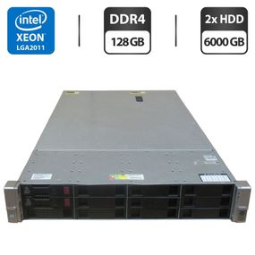 Сервер HP ProLiant DL380 Gen9 (4 LFF) 2U Rack / 2x Intel Xeon E5-2680 v4 (14 (28) ядра по 2.4 - 3.3 GHz) / 128 GB DDR4 / 6000 GB HDD (SAS) / RAID HP Smart Array P440ar / 2x 500W б/у