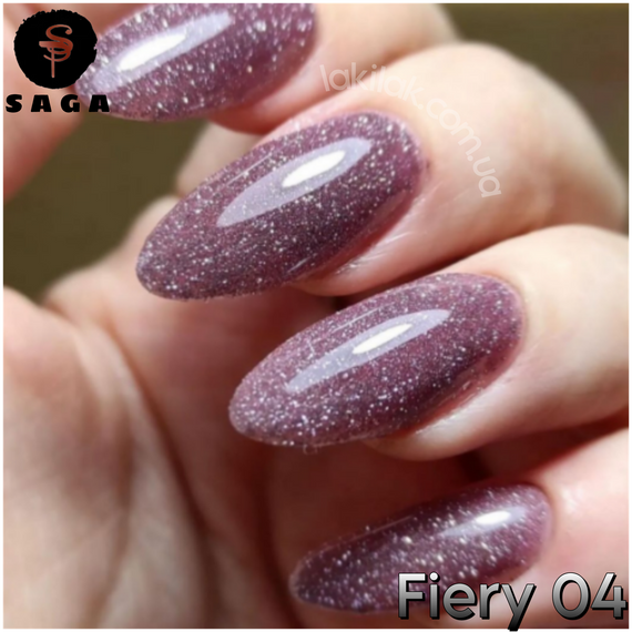 Світловідбиваючий гель-лак SAGA 04 Fiery 9мл