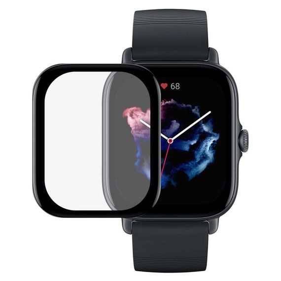 Полимерная пленка 3D (full glue) (тех.пак) для Xiaomi Amazfit GTS 3 Черный