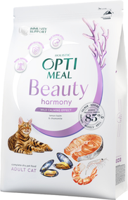 Сухий корм Optimeal Beauty Harmony для дорослих котів із заспокійливим ефектом, морепродукти 1.5кг