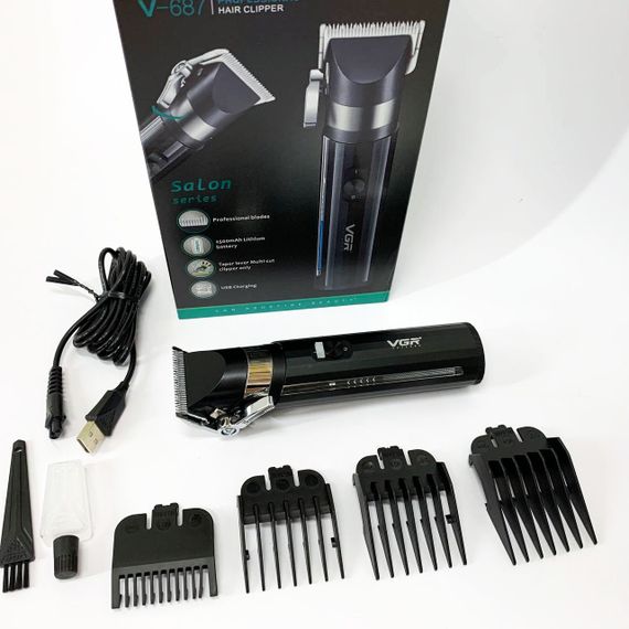 Профессиональная машинка для стрижки волос на аккумуляторе VGR, Профессиональный беспроводной триммер DS-64 | Зображення 4