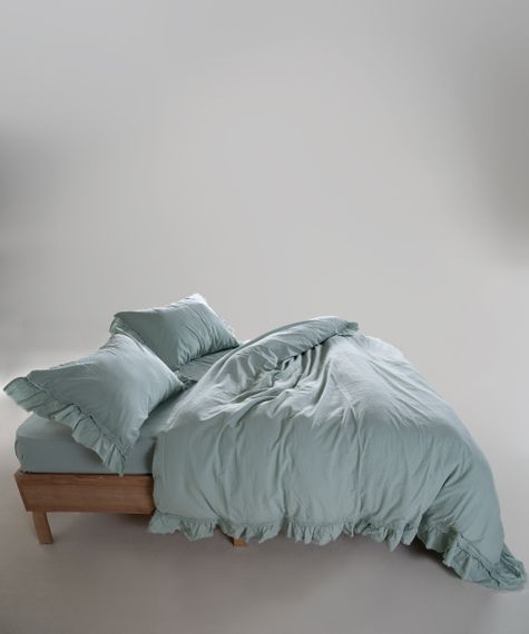 Постільна білизна Limasso Stonewashed Francesca 200 х 220 см Mint | Зображення 1