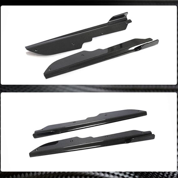 Боковые пороги (Карбон) для Chevrolet Corvette C8 2019- гг | Зображення 2