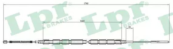 Трос ручного тормоза SKODA FELICIA, LPR (C0657B)