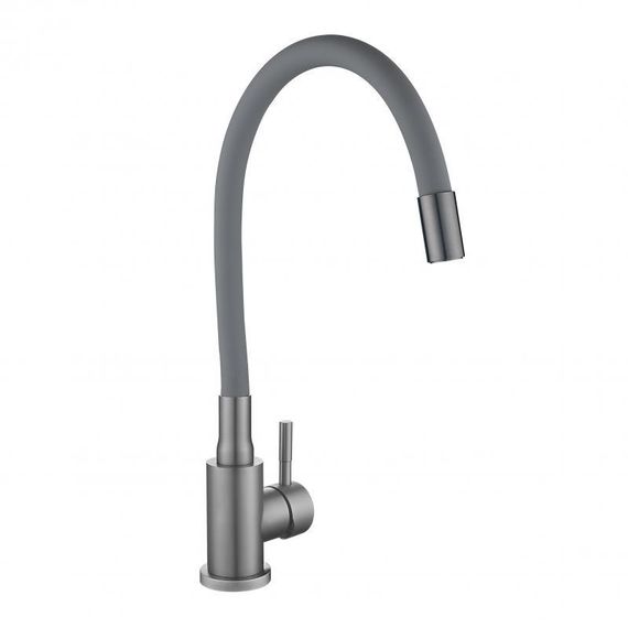 Смеситель для кухни Lidz Aria 015F3 (k35) с гибким изливом LDARI015F3GGRP49565 Graphite/Grey | Зображення 3