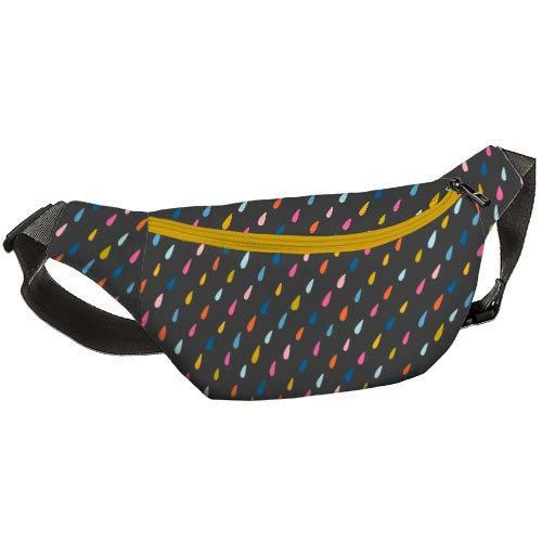 Сумка на пояс бананка Bumbag Капельки 27x16 см (BB_18J003_ZHL_SE)