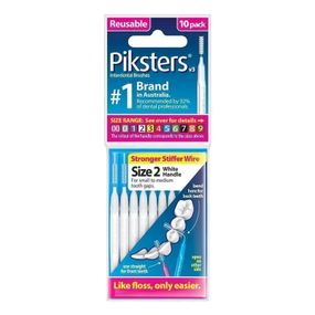 Міжзубні йоржики Piksters, № 2 (діаметр 0.8) білі, 10 шт