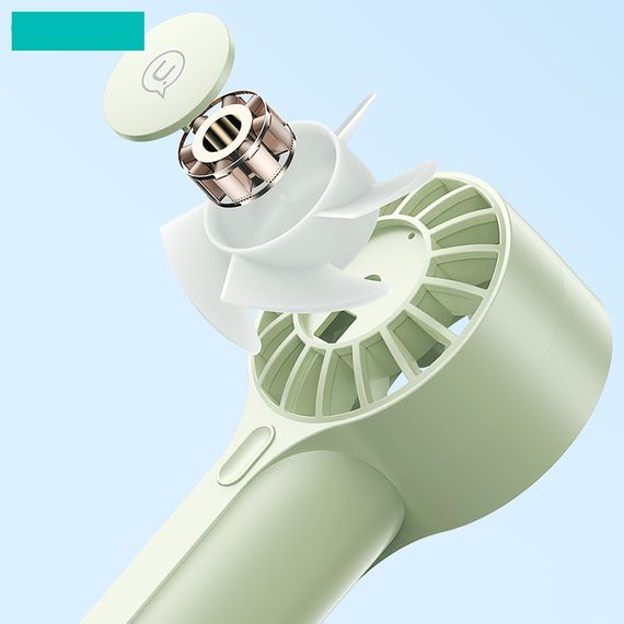 Портативний вентилятор Usams ZB288 Handheld mini fan 1200 mAh Green | Зображення 3