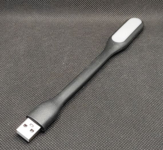 Ліхтарик USB гнучкий фіолетовий Чорний | Зображення 1