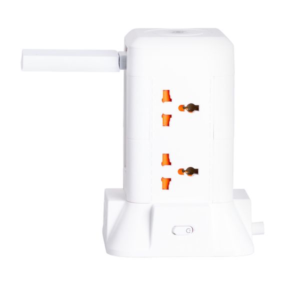 Мережевий фільтр подовжувач 2.8 м з лампою на 6 універсальних розеток з 2 USB, 1 Type-C, бездротова зарядка HP-5-1 | Зображення 3