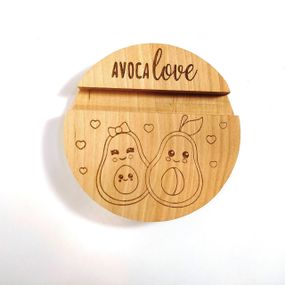 Підставка тримач під смартфон смартфон планшет Avoka love 10х10 см Майстерня містера Томаса Дерево