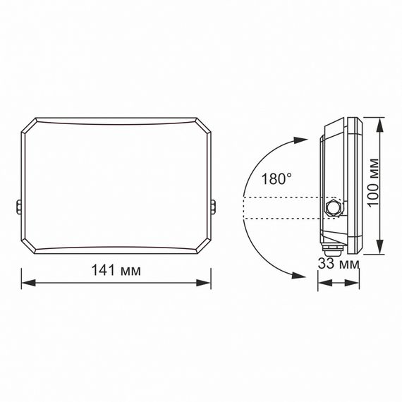 Светодиодный прожектор VIDEX F3 30W 5000K 220V Black (VLE-F3-0305B) | Зображення 6