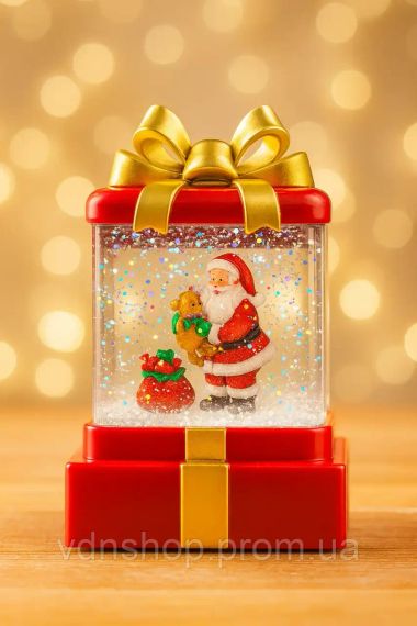 Ночник новогодний музыкальный Санта с подарками