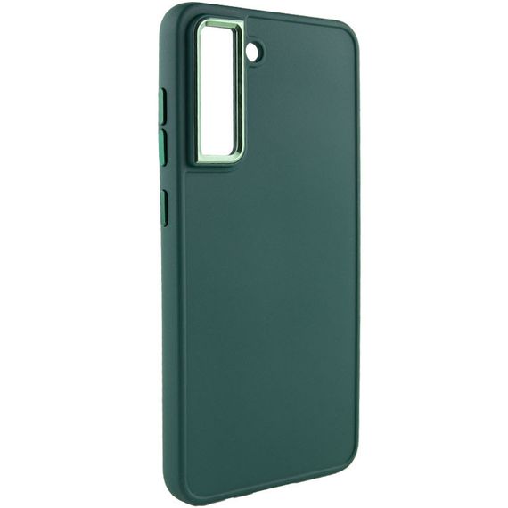 TPU чохол Bonbon Metal Style для Samsung Galaxy S21 FE Силікон, Зелений/Pine green