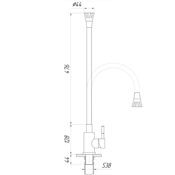Змішувач для кухні Globus Lux ALPEN SBT1-203SA-B01 | Зображення 1