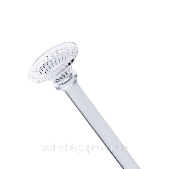 Подсвечник стеклянный на тонкой ножке 9×39 см прозрачный декоративный подсвечник на стол HP-4-9L | Зображення 2