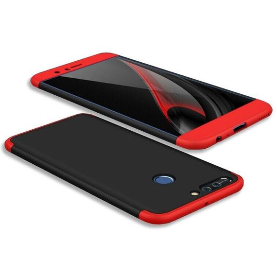 Чохол GKK 360 градусів для Huawei Honor V9 колір Чорно-Червоний