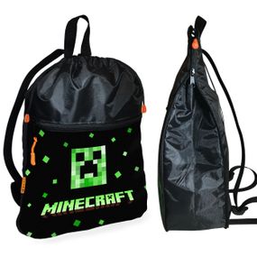 Рюкзак-мішок для взуття, спортивної форми Майнкрафт «Minecraft» дитяча сумка для змінки з розширювачем (01261)