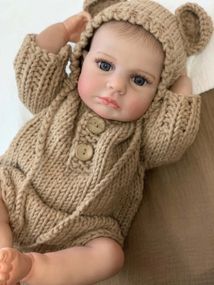 Силіконова Колекційна Лялька Реборн Немовля Новонароджена Дівчинка Пупс Мінні (Вінілова Лялька) 50 см Reborn