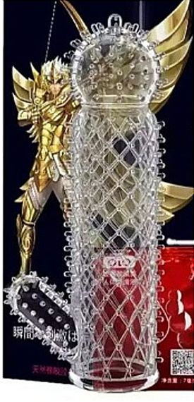 Насадка на член точкова з мастилом OLO із кристалічного силікону, прозора sexstyle | Зображення 4