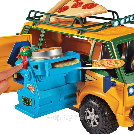 Черепашки-ніндзя Бойова машина Фургон доставки піци Оригінал TMNT Pizza Fire Delivery Van стріляє піцою | Зображення 3