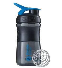 Шейкер спортивний BlenderBottle SportMixer Flip 20oz/590 мл Black/Cyan (SM 20oz Black/Cyan)
