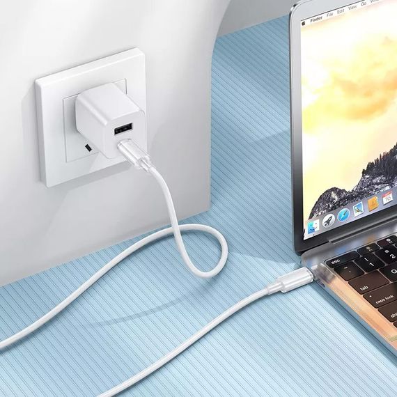 Дата кабель Borofone BX112 Lemon Type-C to Type-C 60W (1m) White | Зображення 4