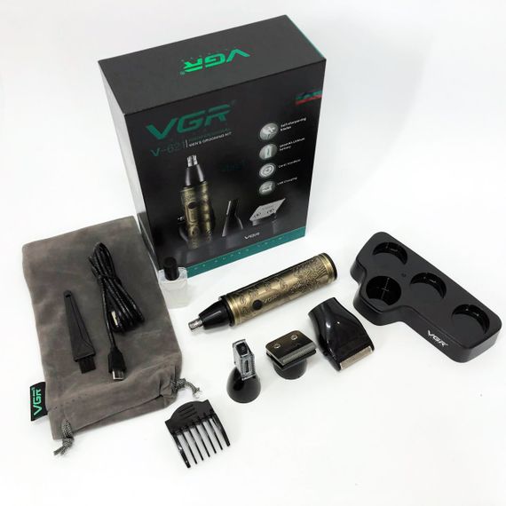 Тример VGR 4 в 1 V-621, Чоловічі електробритви для обличчя, Бритва для вологого видалення волосся. | Зображення 6