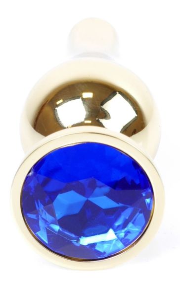 Анальний затор Boss Series - Jewellery Gold BUTT PLUG Dark Blue, BS6400068 Sex Aura | Зображення 1