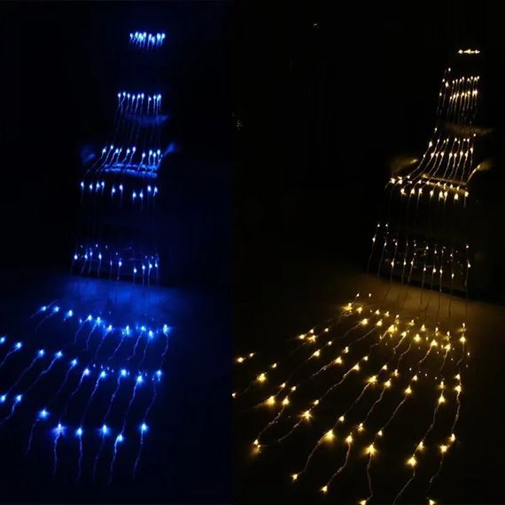 Гірлянда-штора 2,5х1,5 м з 240 LED прозорий шнур, Синя XPRO (23456432401_448) | Зображення 2