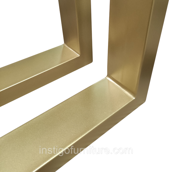 Комплект опор для столу з металу 600×110mm, H=730mm (профільна труба: 50x20mm) Золото | Зображення 1